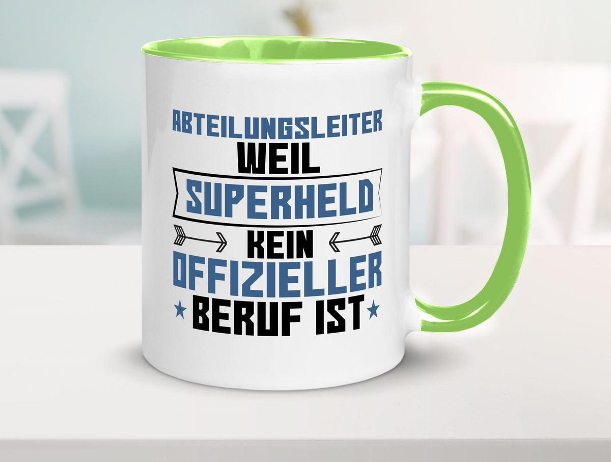 Superheld Abteilungsleiter| Führungskraft Geschenkidee Humor Tasse