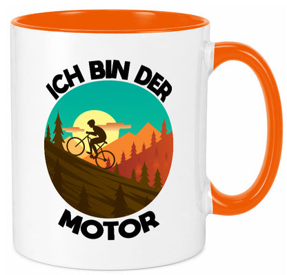 Ich bin der Motor | Mountainbiking Fahrrad Berge Geschenkidee Humor Tasse