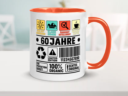 60. Geburtstag | 60 Jahre Humor Limited Edition Geschenkidee Tasse