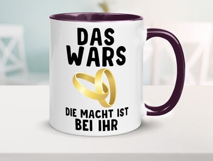 Die macht ist bei ihr | Hochzeit Tasse Ehemann Ehe Geschenk Humor Geschenkidee