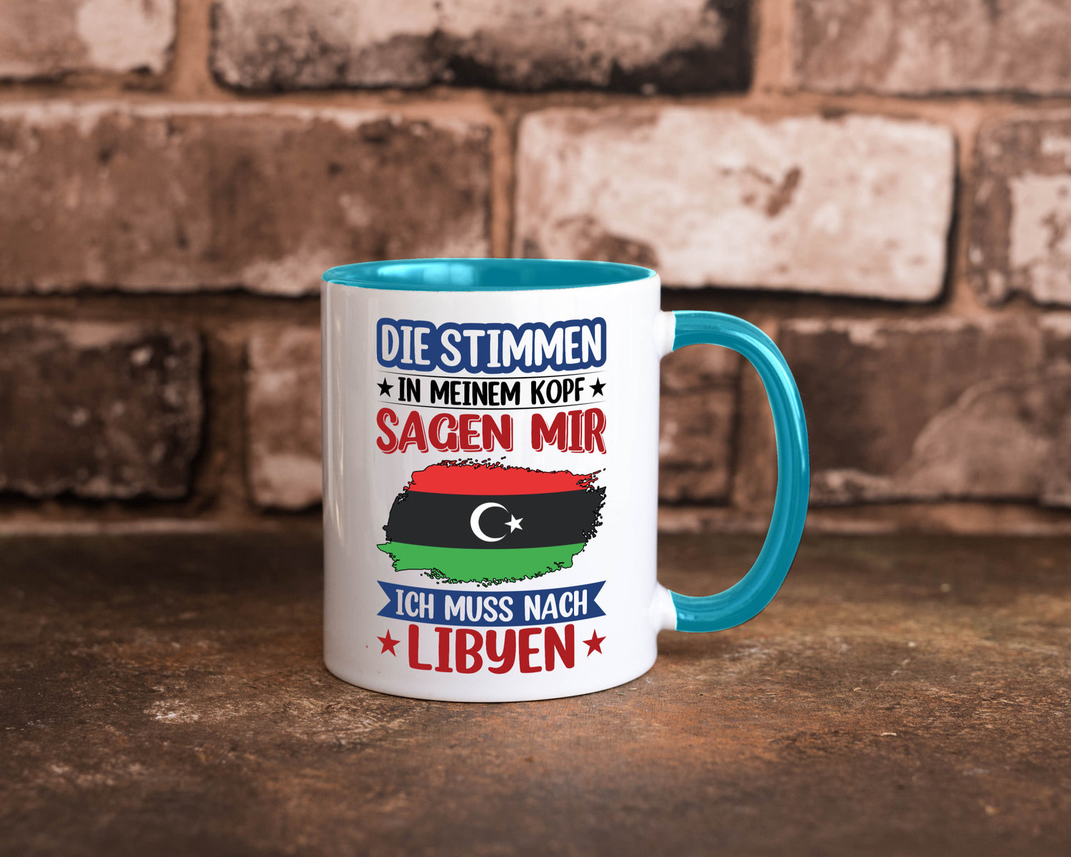 Libyen | Urlaub Stimmen in meinem Kopf Traumland Geschenkidee Humor Tasse