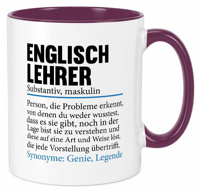 Englischlehrer | Lehrer Schule Englisch Geschenkidee Humor Tasse
