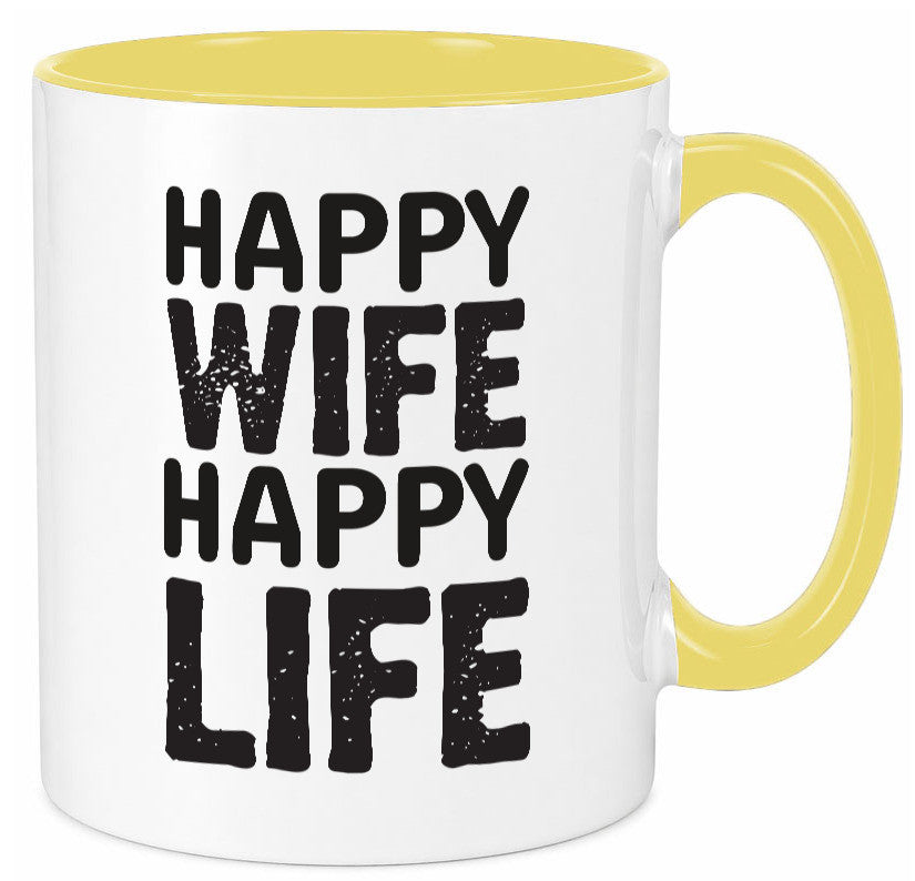 Happy Wife | Ehemann Tasse Ehefrau Humor Statement Geschenkidee