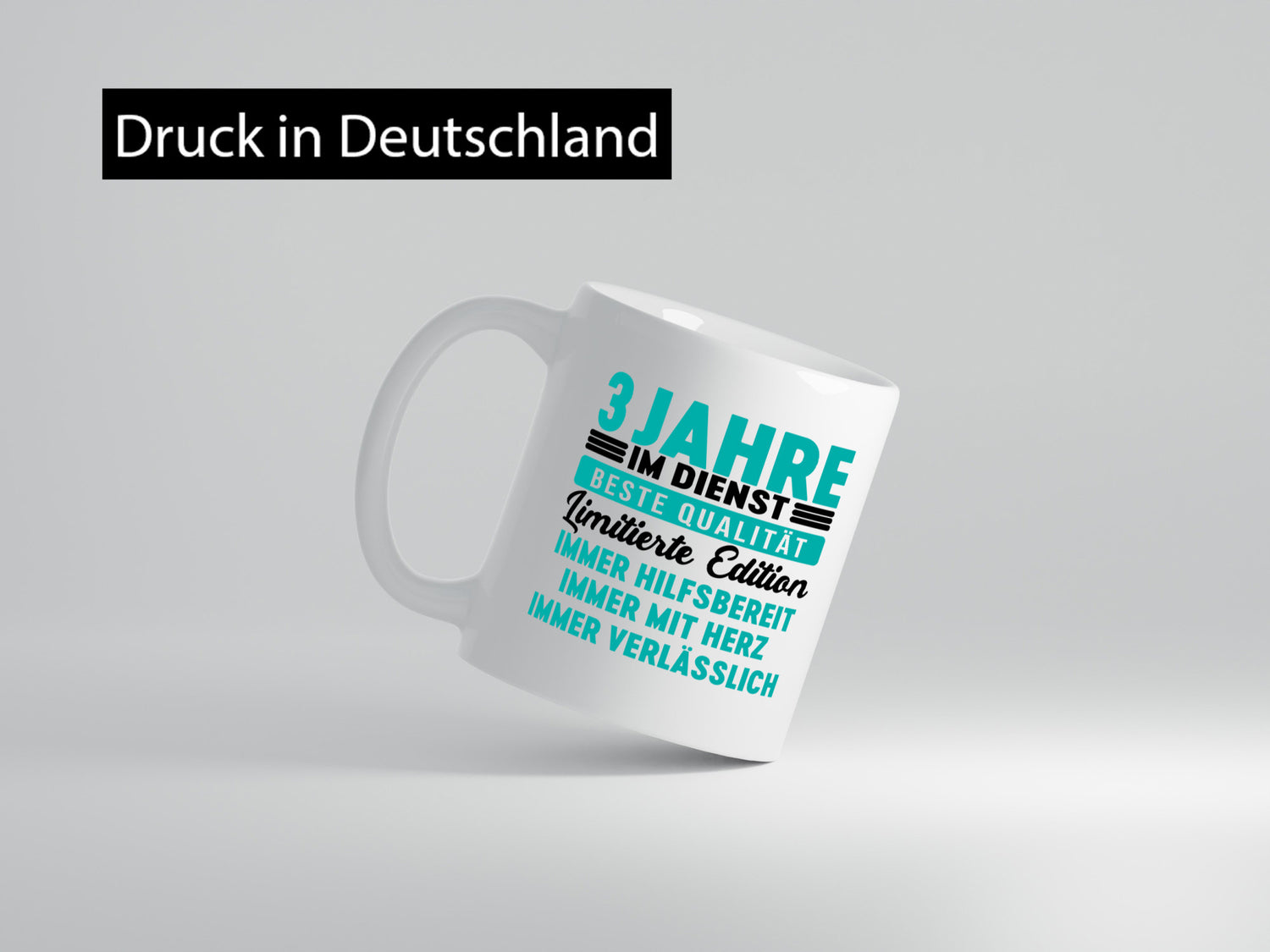 3 Jahre im Dienst | Jubiläum Arbeit v5 lustig Kollegen Büro Geschenk Tasse