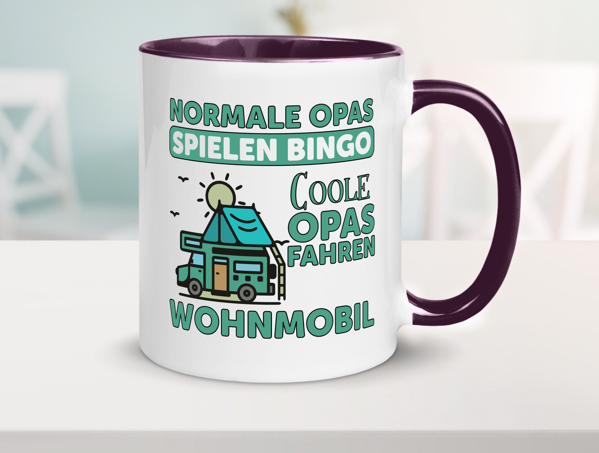 Opas spielen Bingo, coole fahren Wohnmobil | Vögel Geschenk Familie