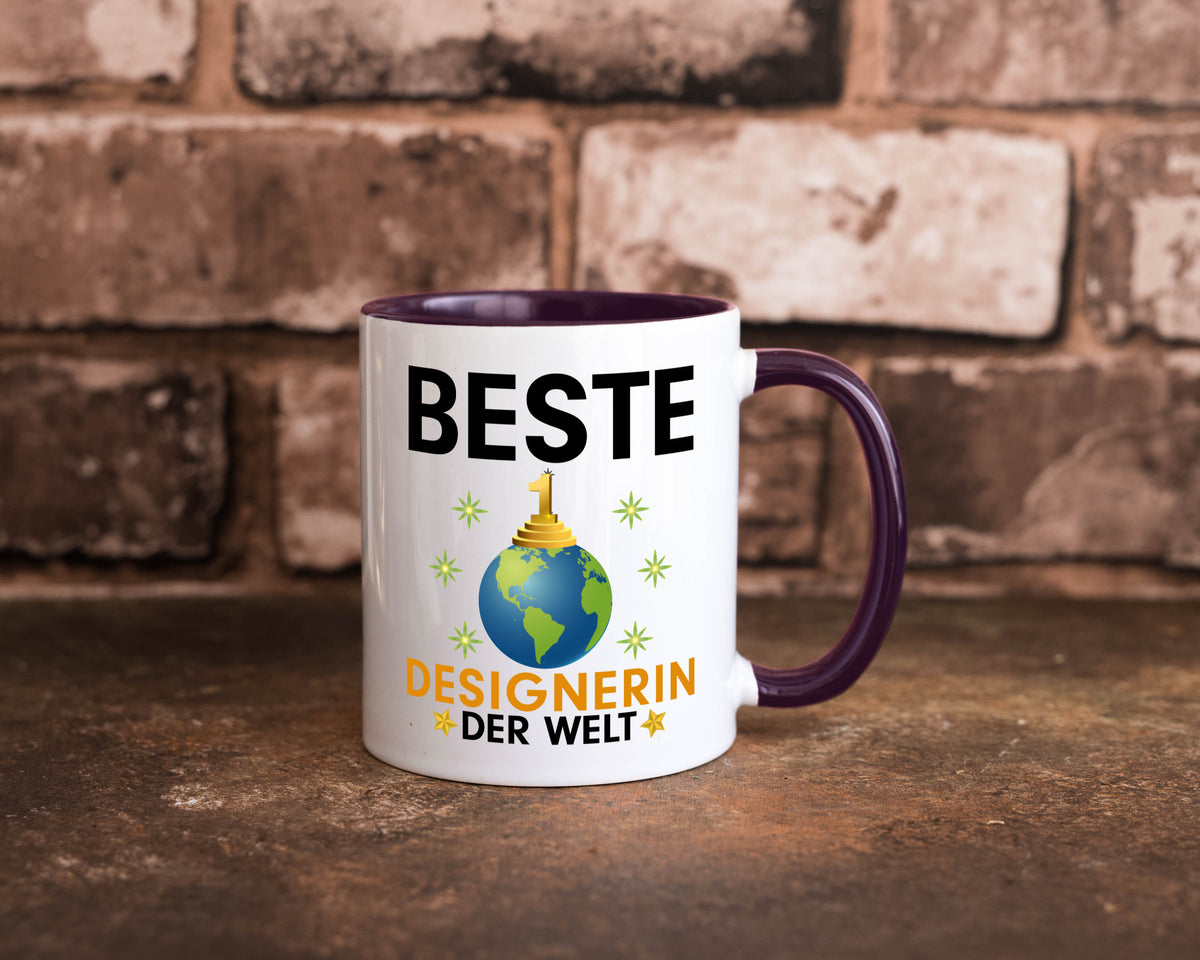 Welt Beste Designerin | Mode lustiger Spruch Geschenk Humor Geschenkidee Tasse
