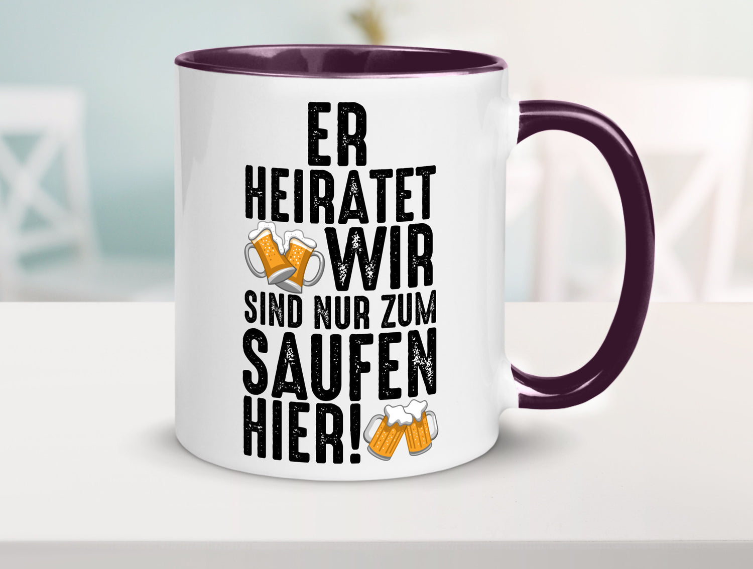JGA | Er heiratet Junggesellenabschied Polterabend v2 lustiger Spruch Geschenk