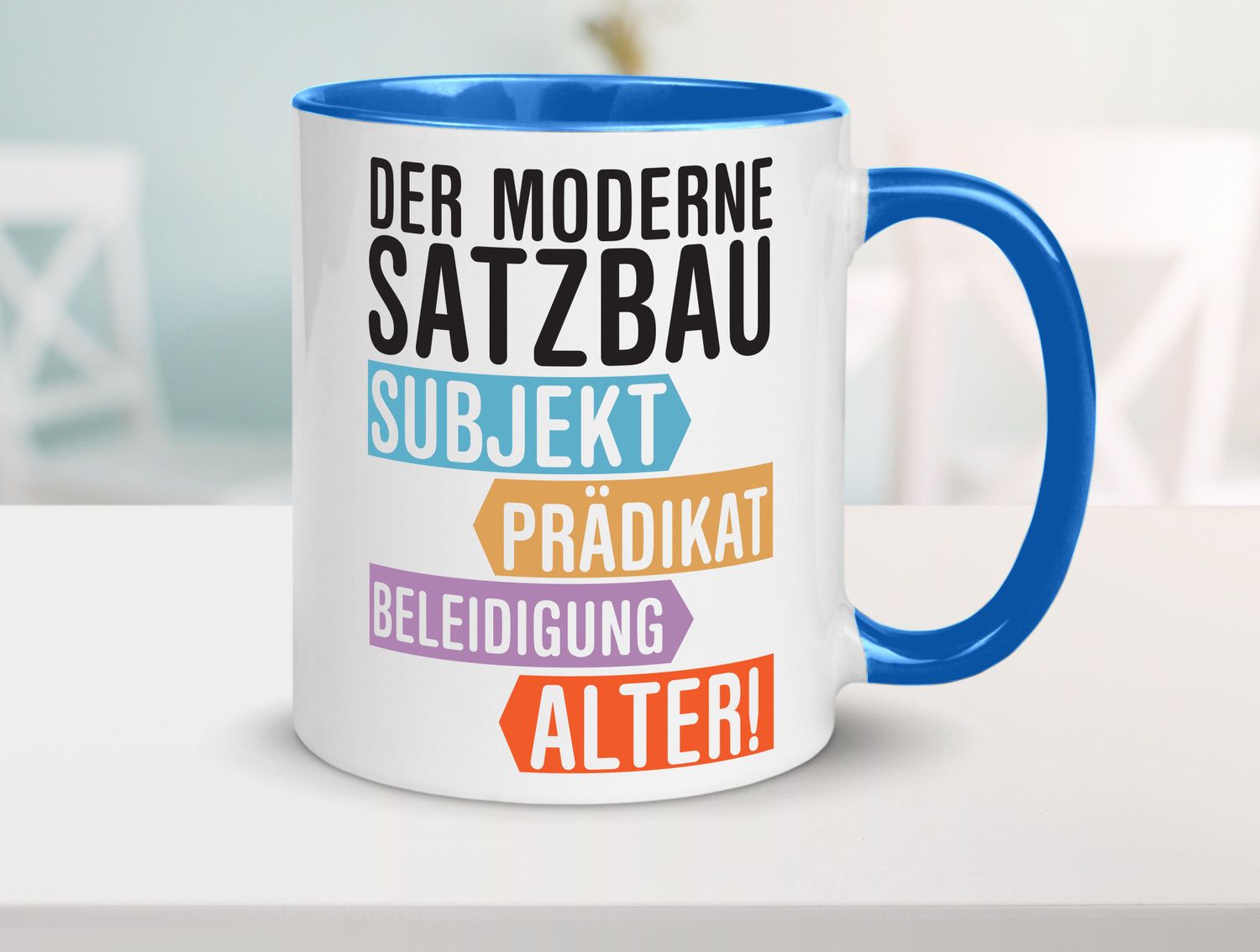 Moderner Satzbau | Lehrer Lehrerin Kollege lustig Arbeit Kollegen Büro Geschenk