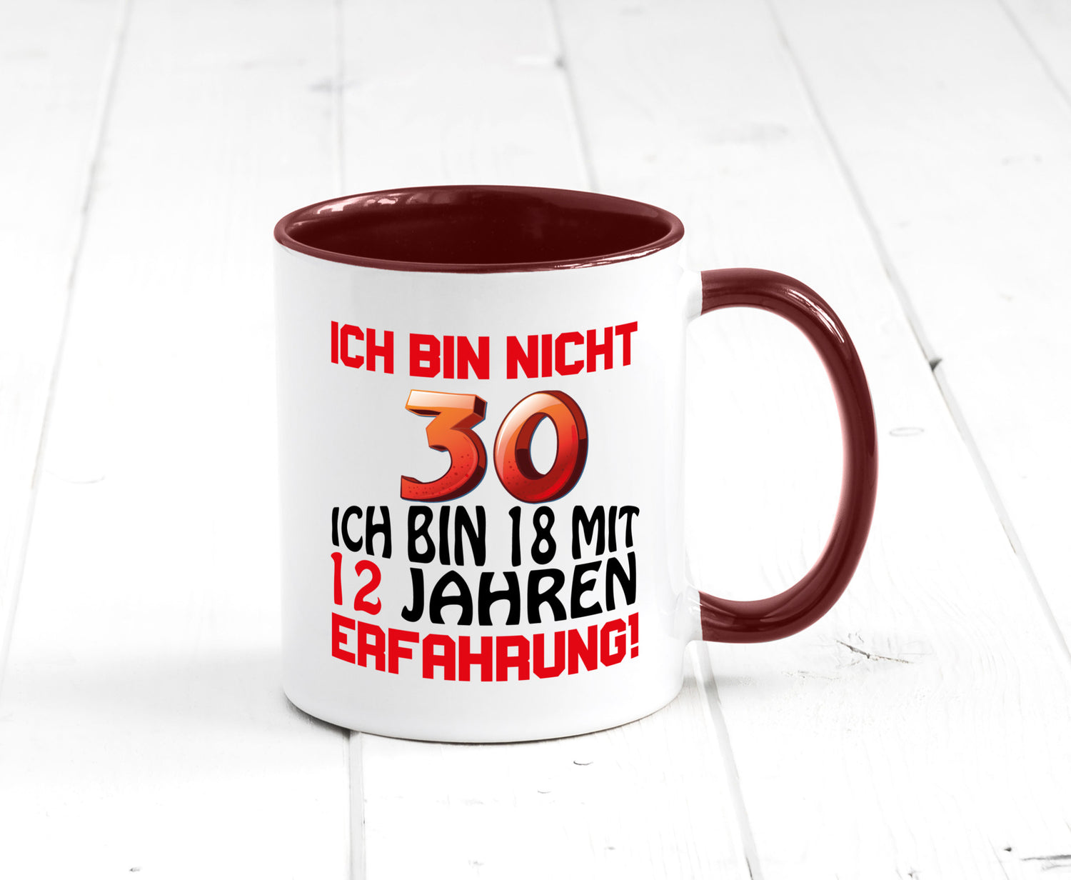 Ich bin nicht 30. lustiger Spruch Geschenk Humor Geschenkidee Tasse