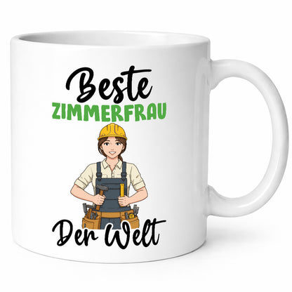 Beste Zimmerfrau| Holzbau | Handwerkerin v2 Geschenk Humor Geschenkidee
