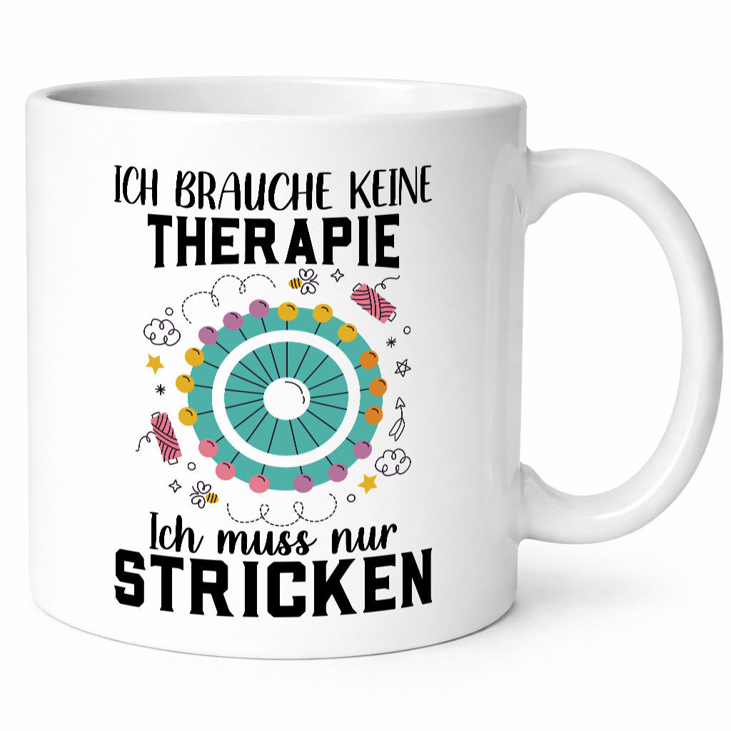 Keine Therapie, nur stricken | Wolle Stern Schmetterling lustig Humor