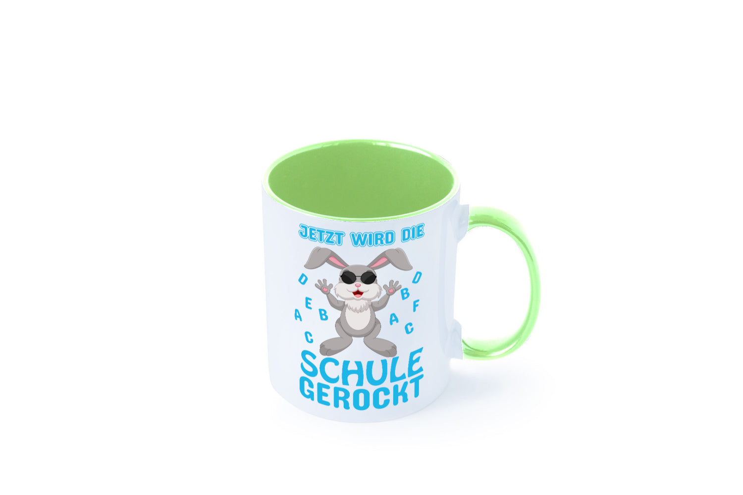 Schule wird gerockt | Schulbeginn Tasse cooler Hase lustiger Spruch Geschenk