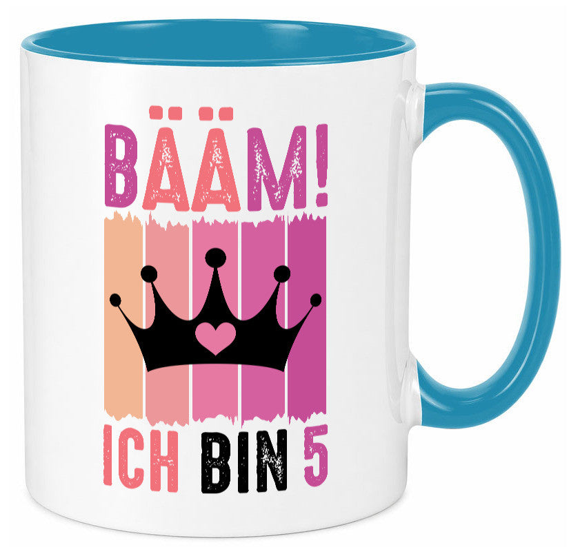 5. Geburtstag | 5 Jahre Bääm ich bin Krone lustiger Spruch Geschenk Tasse