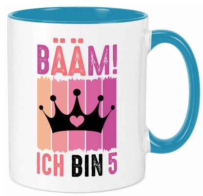 5. Geburtstag | 5 Jahre Bääm ich bin Krone lustiger Spruch Geschenk Tasse
