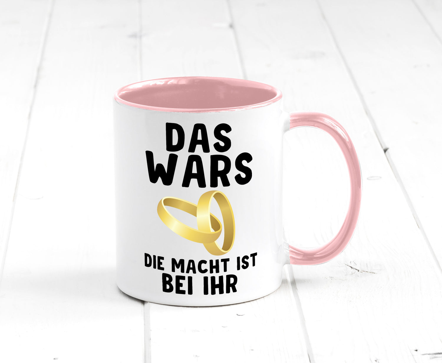 Die macht ist bei ihr | Hochzeit Tasse Ehemann Ehe Geschenk Humor Geschenkidee