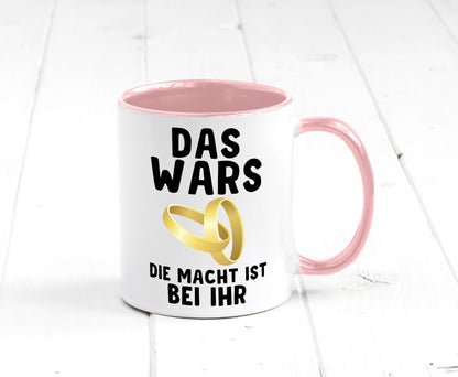Die macht ist bei ihr | Hochzeit Tasse Ehemann Ehe Geschenk Humor Geschenkidee