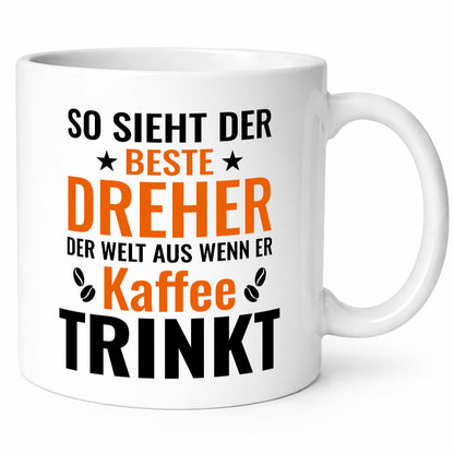 Kaffee trinkt: Dreher | Fräser Geschenkidee Humor Tasse