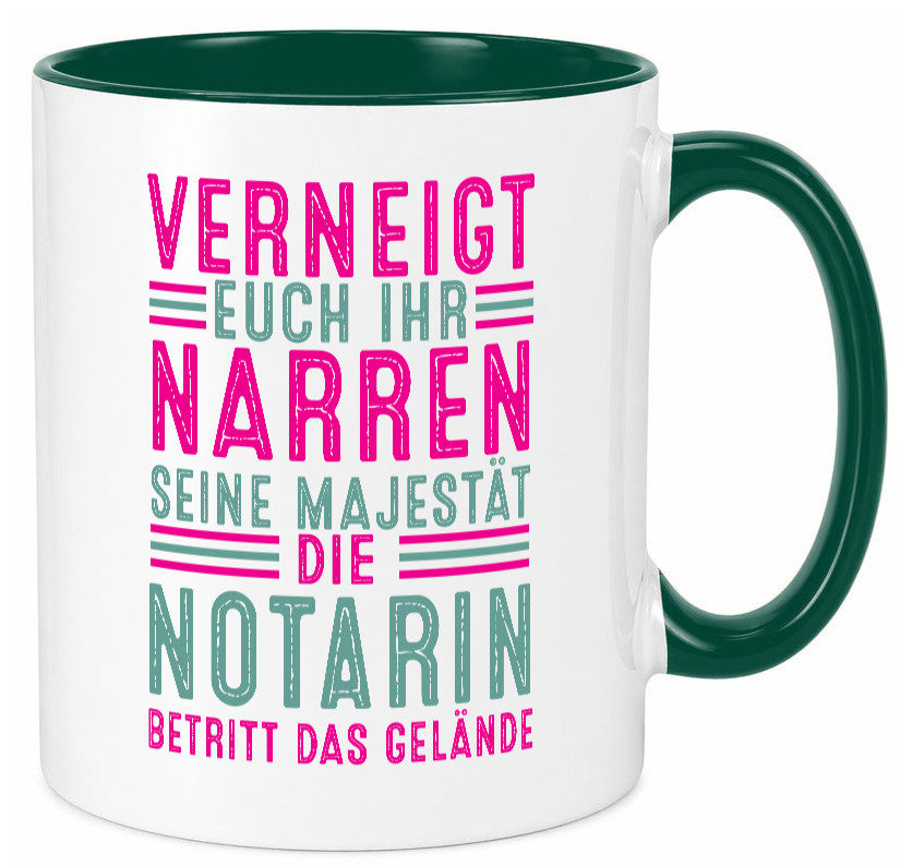 Verneigt euch: Notarin | Juristin lustig Humor Geschenkidee Geschenk Tasse