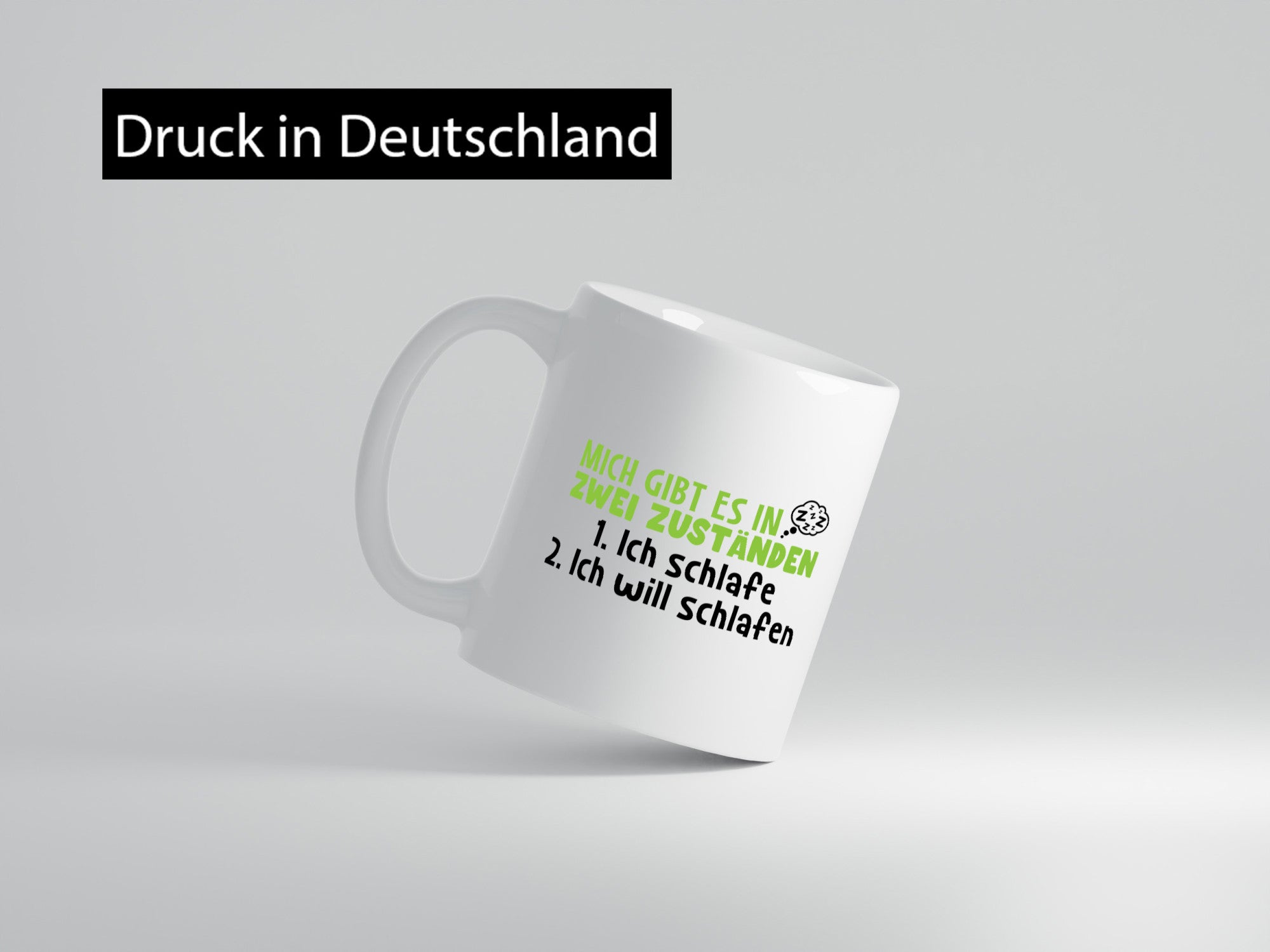 Zwei Zustände | Schlaf Faulpelz Schlafmütze Müdigkeit lustig Humor Geschenkidee