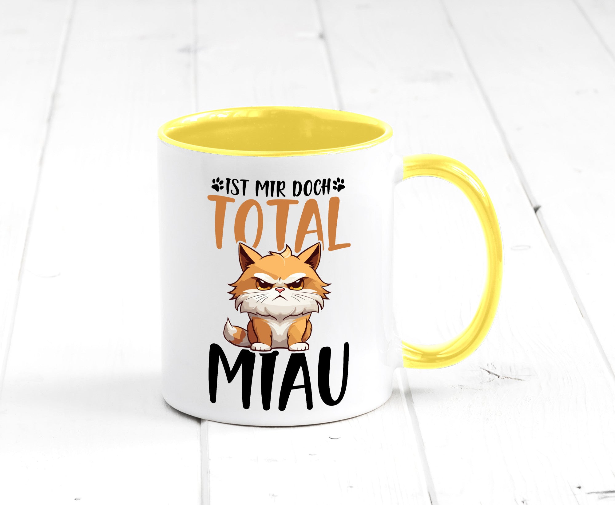 Ist mir doch total Miau | Katze Katzenliebhaber Geschenk Tierliebhaber Humor