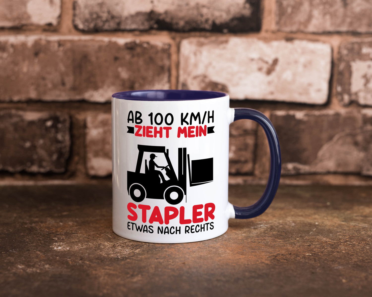 Stapler zieht nach Rechts | Staplerfahrer Arbeit Geschenkidee Kollegen Büro