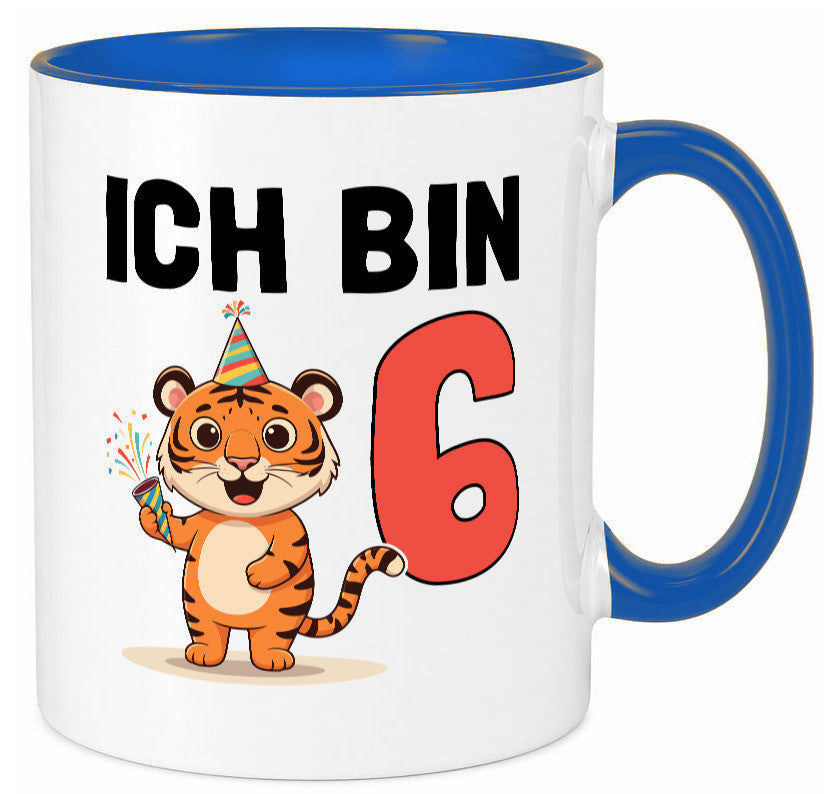 6. Geburtstag | 6 Jahre Tiger lustiger Spruch Geschenk Geschenkidee Tasse