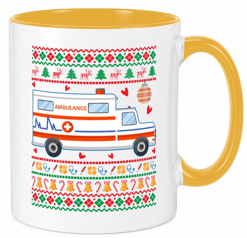 Krankenwagen | Ugly Christmas Emergency lustig Humor Geschenkidee Geschenk Tasse