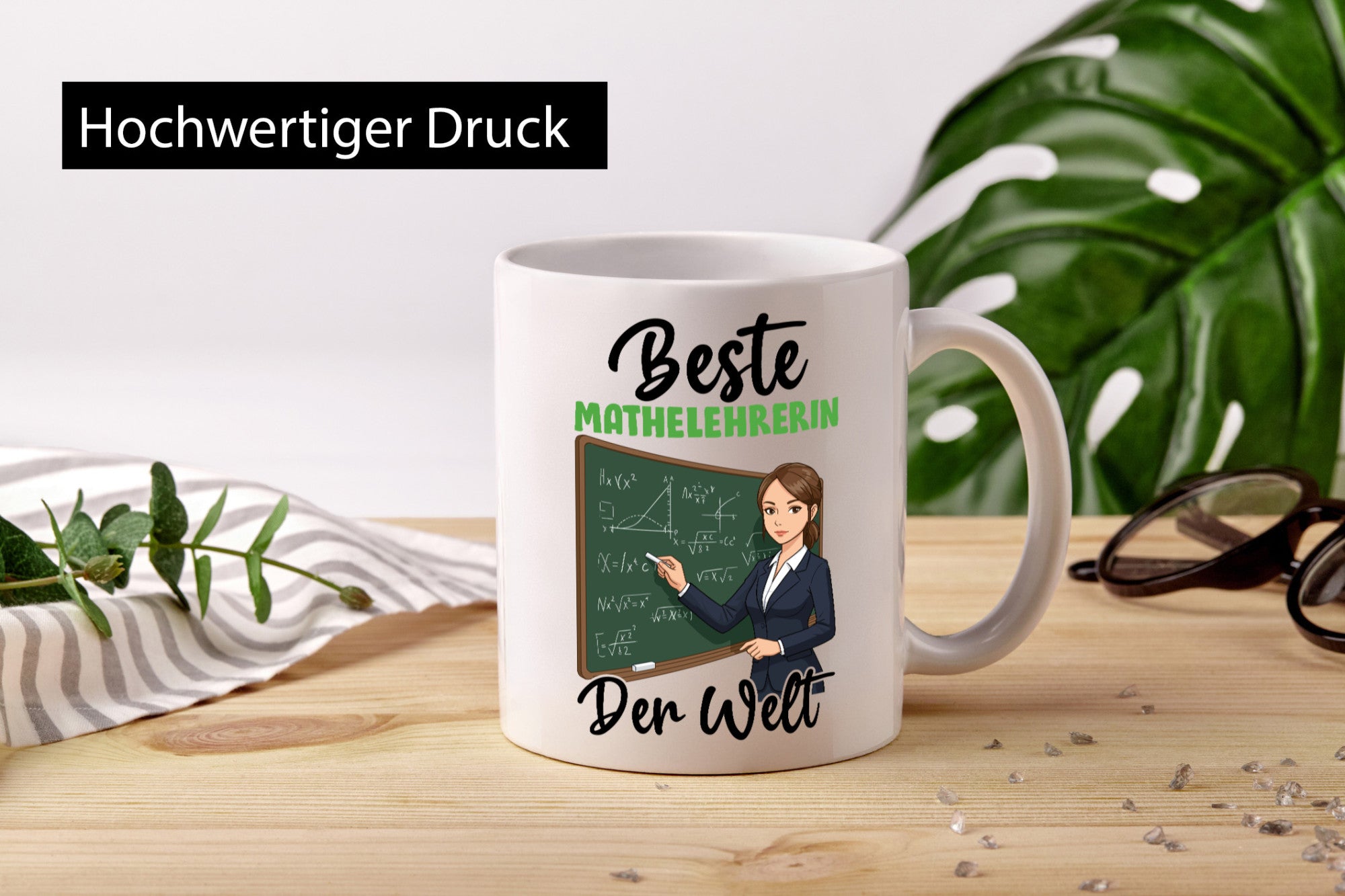 Beste Mathelehrerin | Lehrer Mathe v2 lustig Humor Geschenkidee Geschenk Tasse