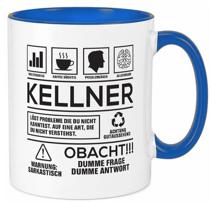 Achtung Probleme Kellner | kellnern Bedienung lustiger Spruch Geschenk Humor