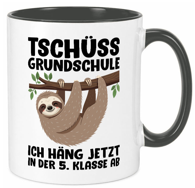 Tschüss Grundschule ich häng jetzt in der 5. Klasse ab Humor Geschenkidee Tasse
