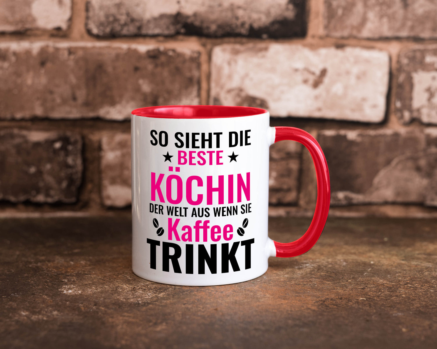 Kaffee trinkt: Köchin | Chefköchin Chefkoch Humor Arbeit Kollegen Büro