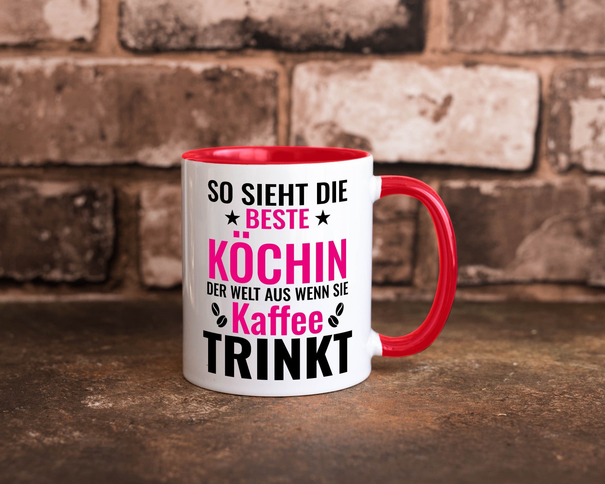 Kaffee trinkt: Köchin | Chefköchin Chefkoch Humor Arbeit Kollegen Büro