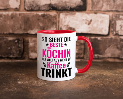 Kaffee trinkt: Köchin | Chefköchin Chefkoch Humor Arbeit Kollegen Büro