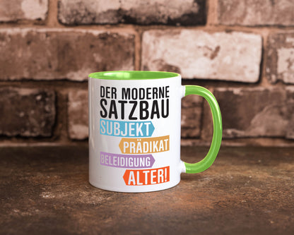 Moderner Satzbau | Lehrer Lehrerin Kollege lustig Arbeit Kollegen Büro Geschenk