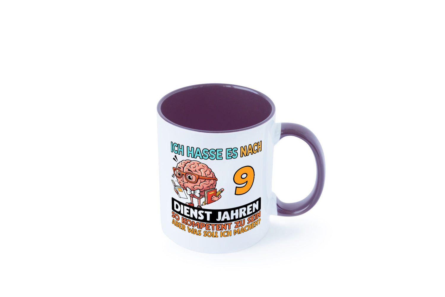 9 Dienstjahre | Arbeit Kompetent Humor Kollegen Büro Geschenkidee Tasse