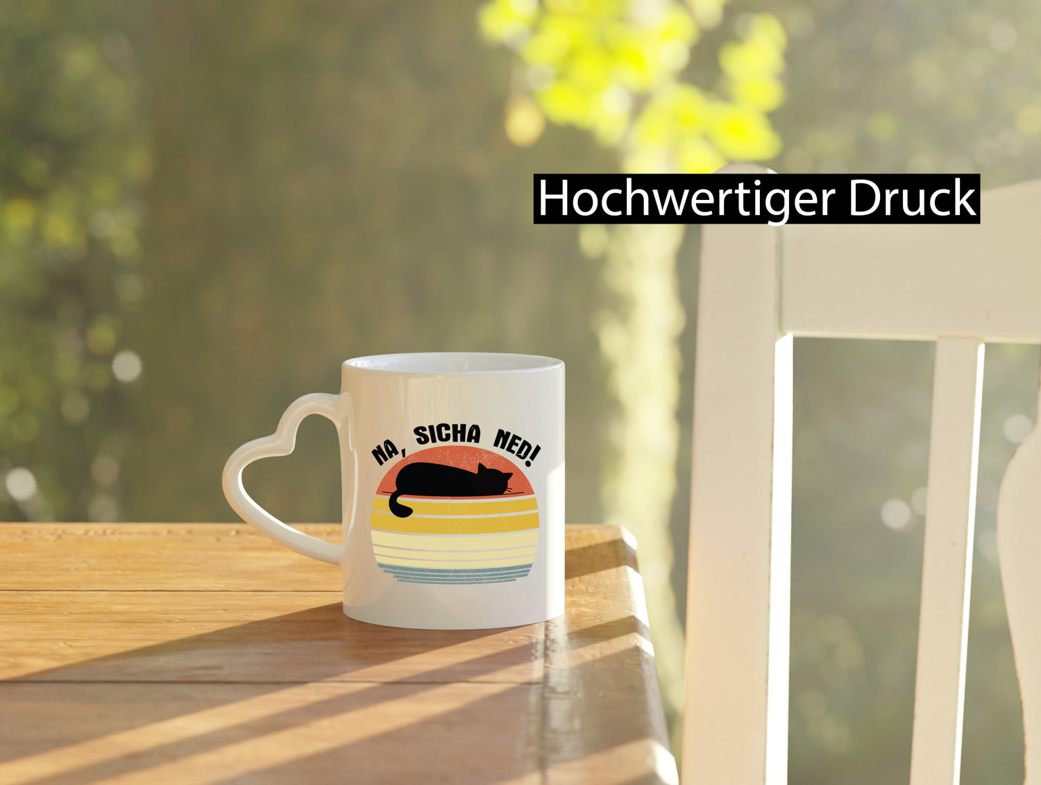 Na, sicha ned! | Katze Farben lustiger Spruch Geschenk Tierliebhaber Humor Tasse