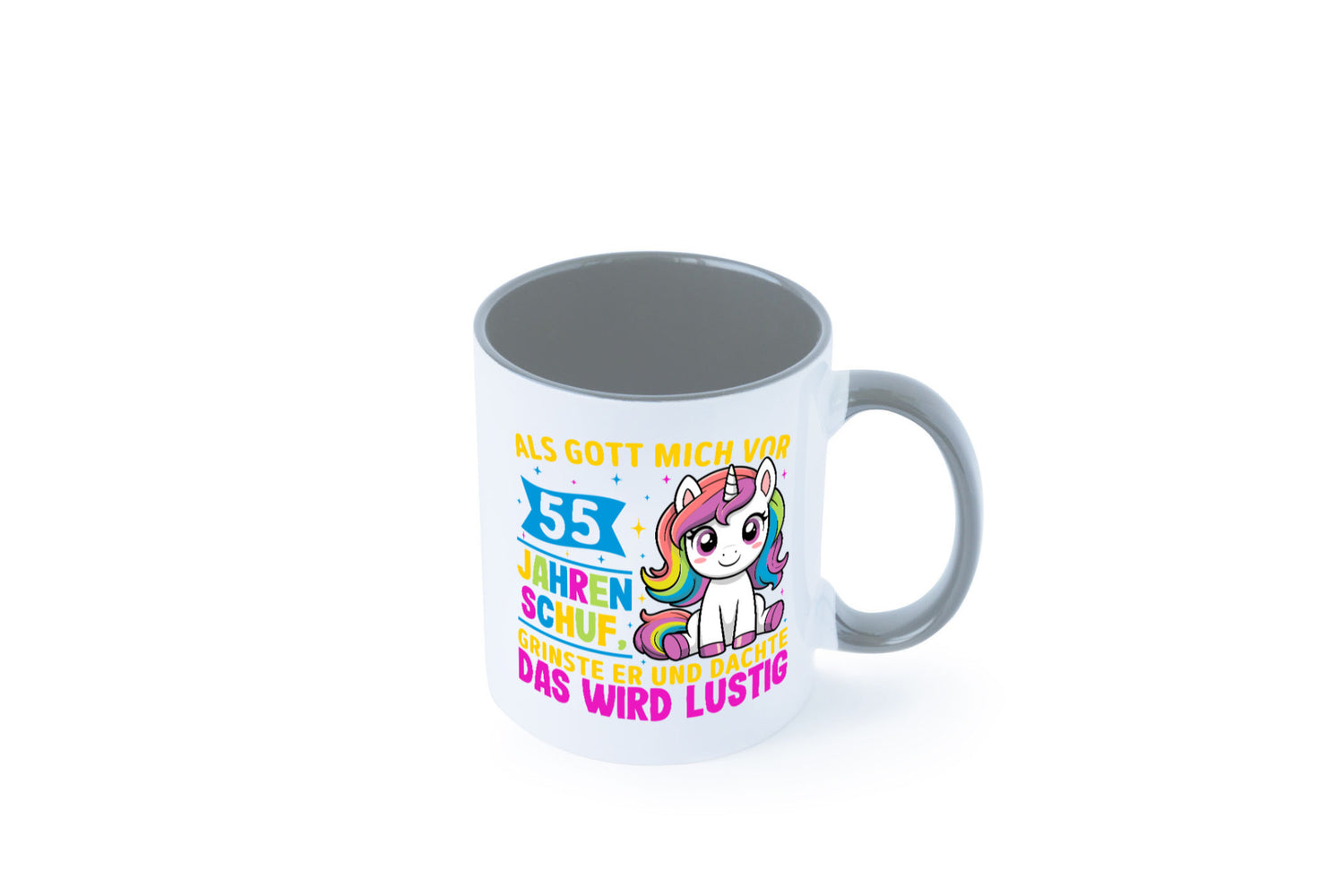 55. Geburtstag | Als Gott mich schuf 40 Jahre v2 lustiger Spruch Geschenk