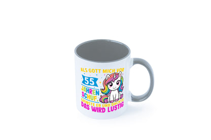 55. Geburtstag | Als Gott mich schuf 40 Jahre v2 lustiger Spruch Geschenk