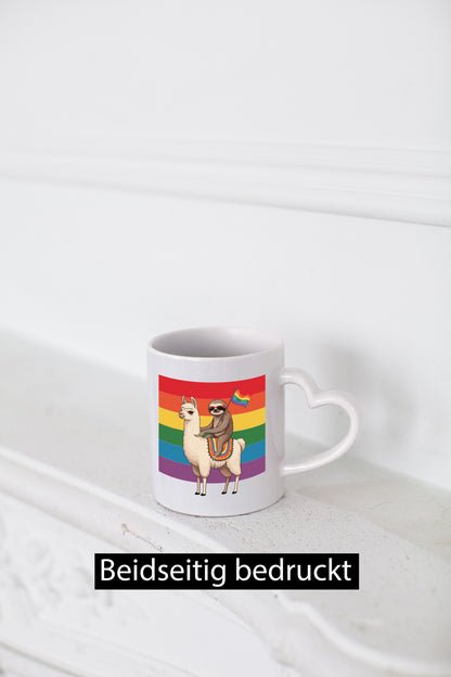 Lama | Faultier Regenbogen Sunset LGBT lustiger Spruch Geschenk Tierliebhaber