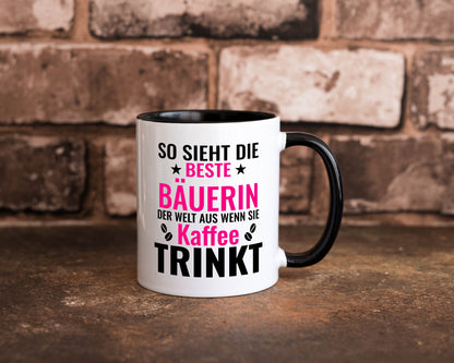 Kaffee trinkt: Bäuerin | Bauernhof Landwirtschaft Geschenk Humor Geschenkidee