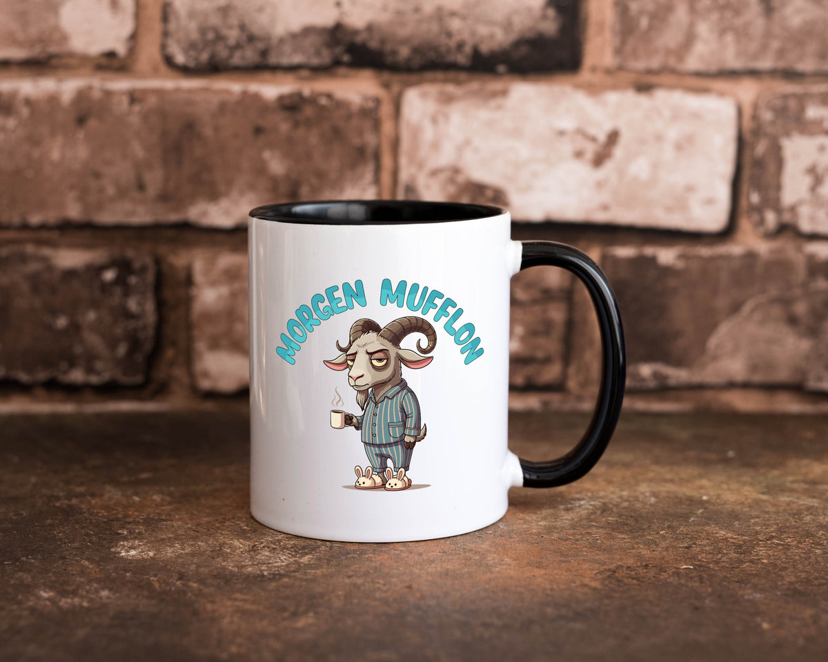 Morgen Mufflon | Morgenmuffe v2 lustig Humor Geschenkidee Geschenk Tasse