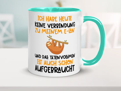 Tatenvolumen aufgebraucht | Spruch Humor Faultier Tierliebhaber Geschenkidee