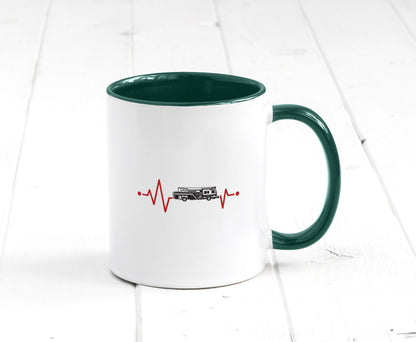 Herzschlag | Feuerwehrfahrzeug Feuerwehr Humor Geschenkidee Tasse