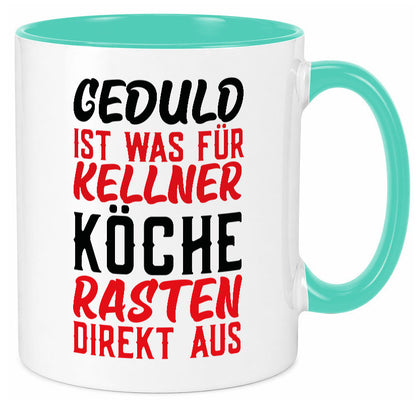 Köche rasten aus | Kellner Geduld Küchenchef Restaurant Geschenk Arbeit Tasse