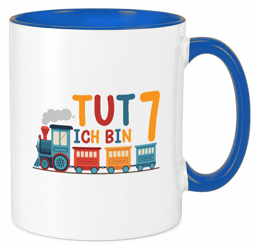7. Geburtstag | 7 Jahre Eisenbahn Zug junge Humor Geschenkidee Tasse