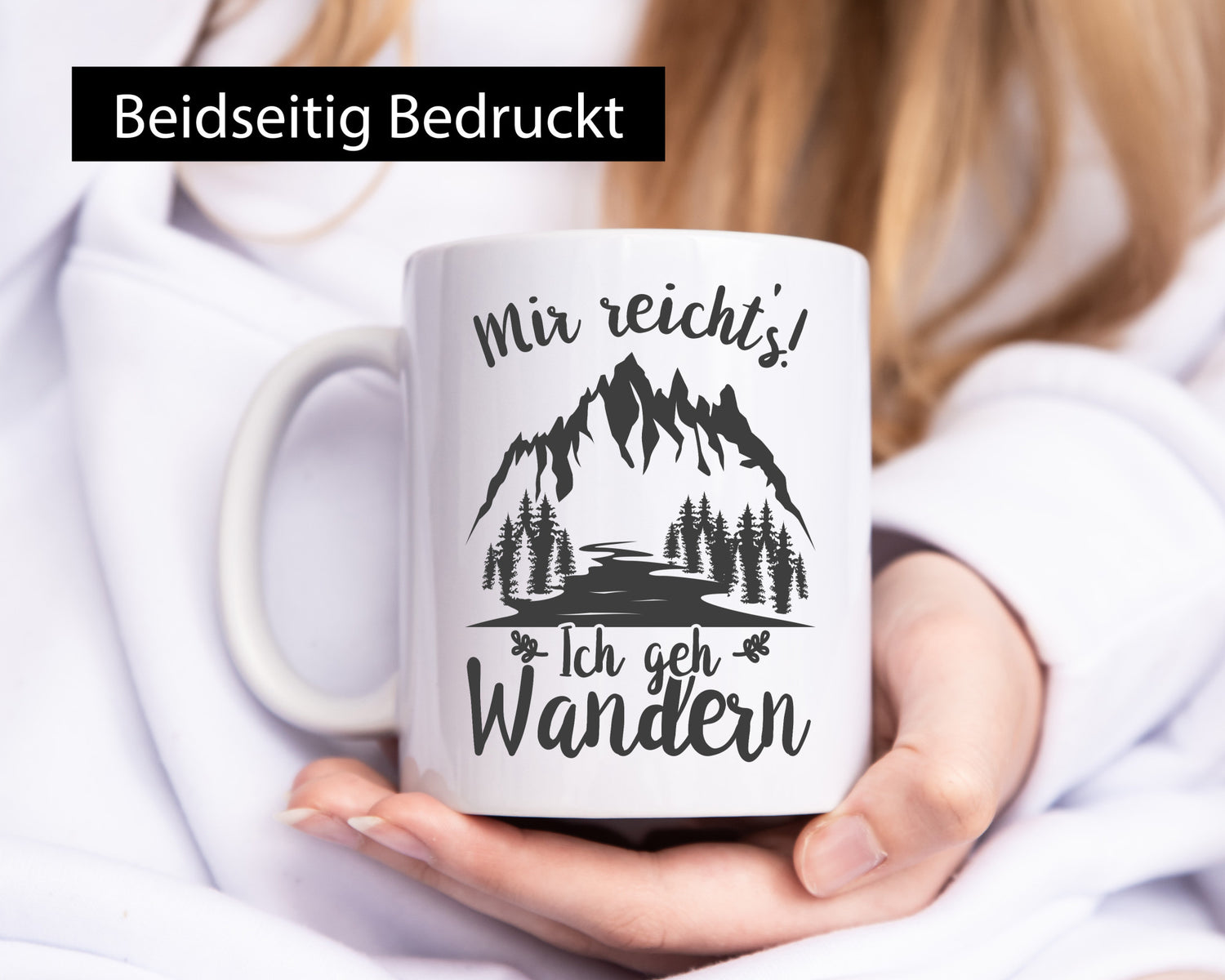 Ich geh wandern | Berge See Geschenkidee Humor Tasse