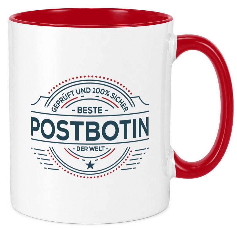 Geprüft und sicher: Postbotin | Beruf Post Briefträger lustiger Spruch Geschenk