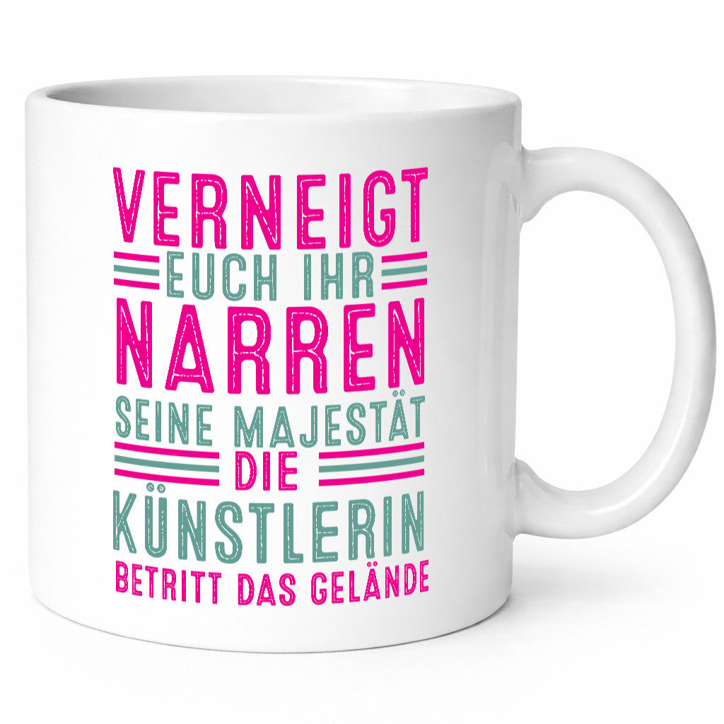 Verneigt euch: Künstlerin| Kunst lustiger Spruch Geschenk Humor Geschenkidee
