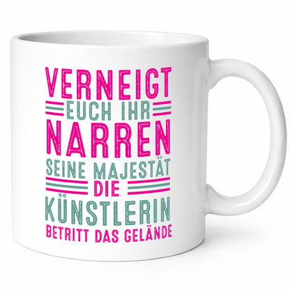 Verneigt euch: Künstlerin| Kunst lustiger Spruch Geschenk Humor Geschenkidee