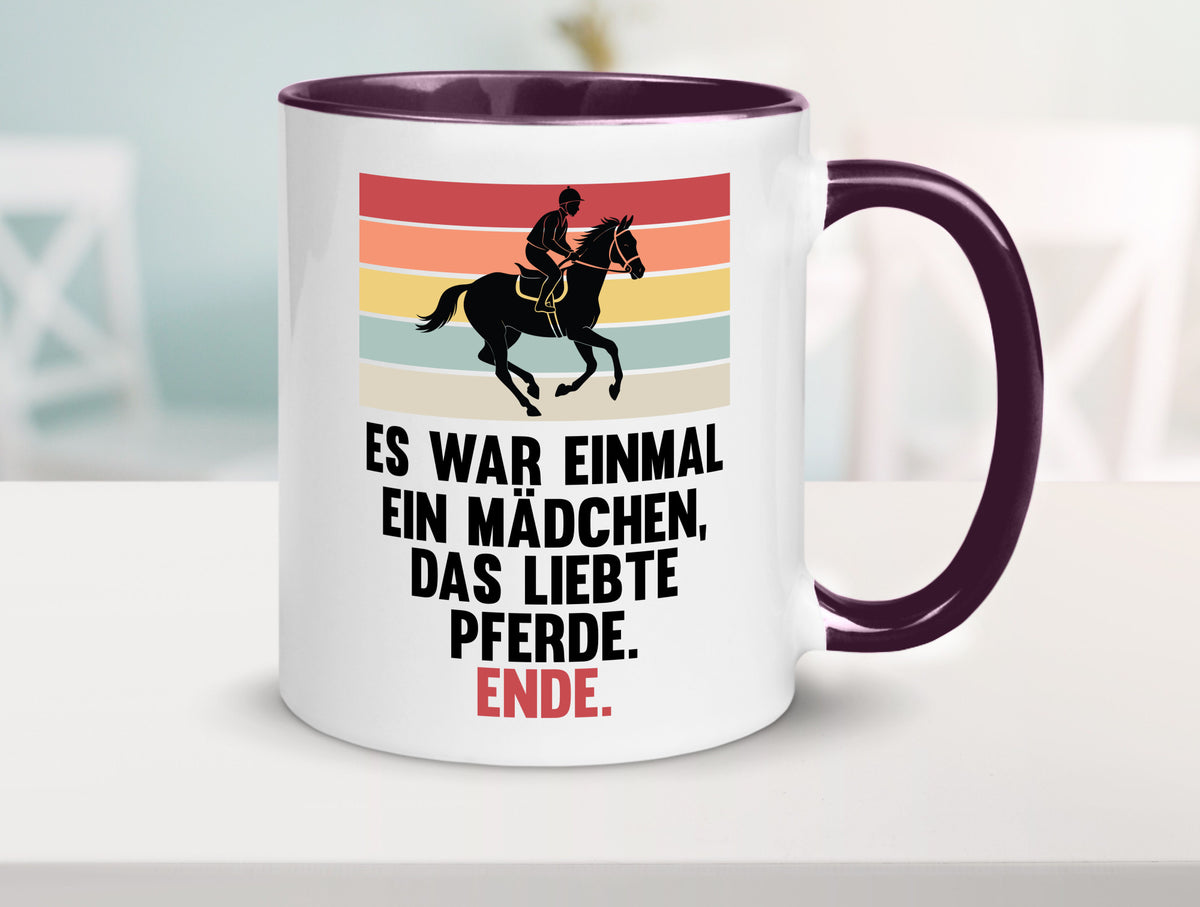 Es war einmal ein Mädchen das Liebte Pferde | lustig Humor Geschenkidee Tasse